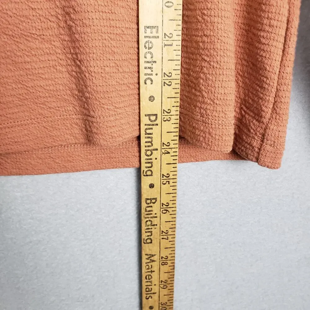 Madewell Size XS Pleated Statement Puff Sleeve Top‎ Amber Orange Fall Classic